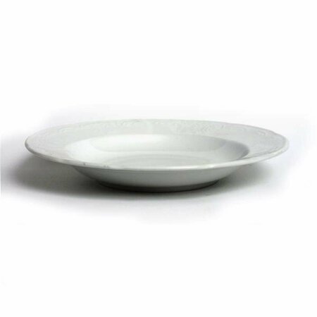 TUXTON CHINA Chicago 9.25 in. Rim Soup - Porcelain White - 2 Dozen CHD-091